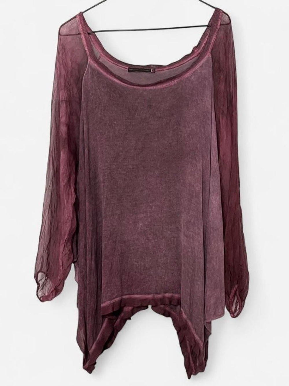 Tessuto Silk / Rayon Boho Knit Top | Oversized / Made in Italy